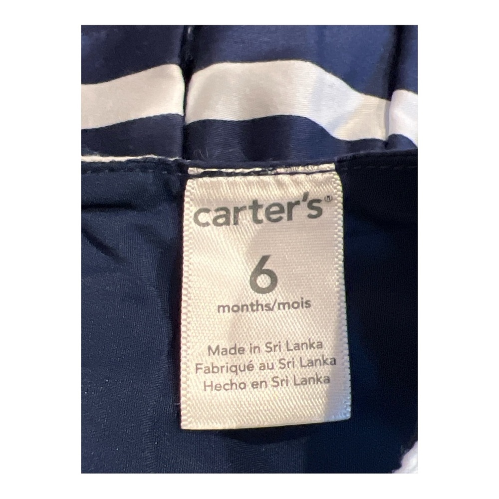 Carter's Baby Girl Dress Blue and White Stripe Sleeveless,‎ Size 6 Months - Picture 4 of 5